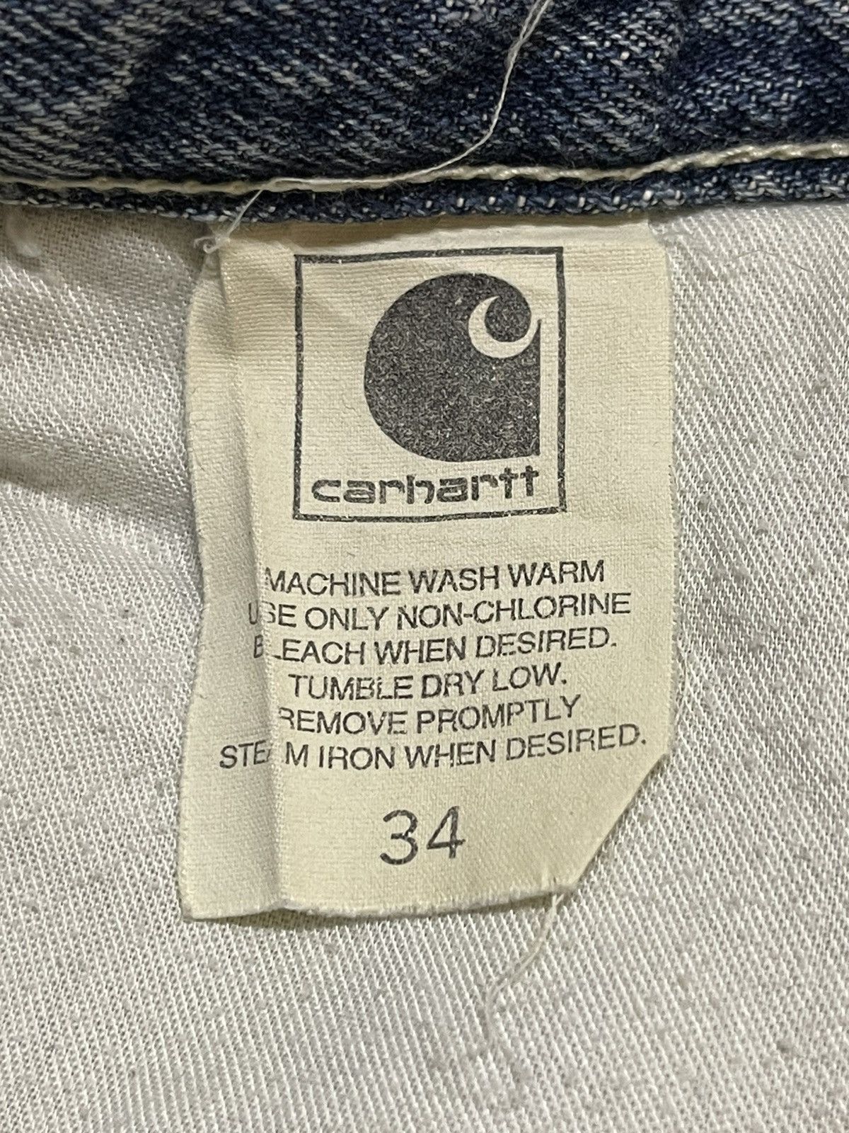 Carhartt Vintage Carhatt Carpenter Mud Wash Faded Distress Baggy Jean Size US 34 / EU 50 - 10 Thumbnail