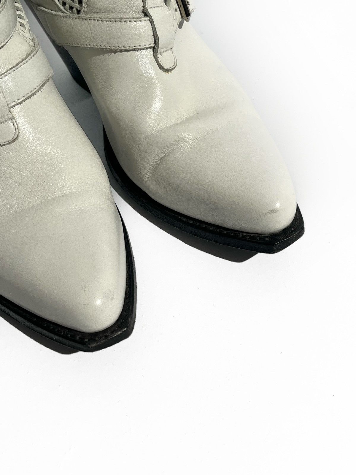 Celine SS19 Celine White Perforated Berlin 60mm Boots Hedi Slimane Size US 9 / IT 39 - 9 Thumbnail