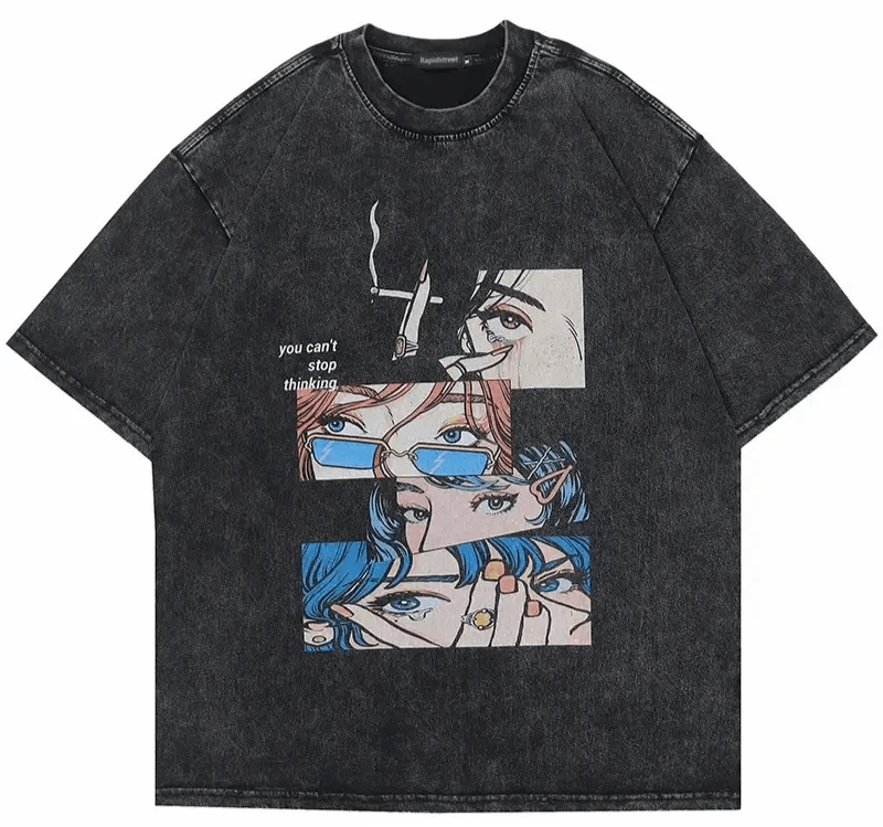 Japanese Brand × Vintage Oversized Distressed Japan Anime Eye Vintage Tshirt Size US L / EU 52-54 / 3 - 1 Thumbnail
