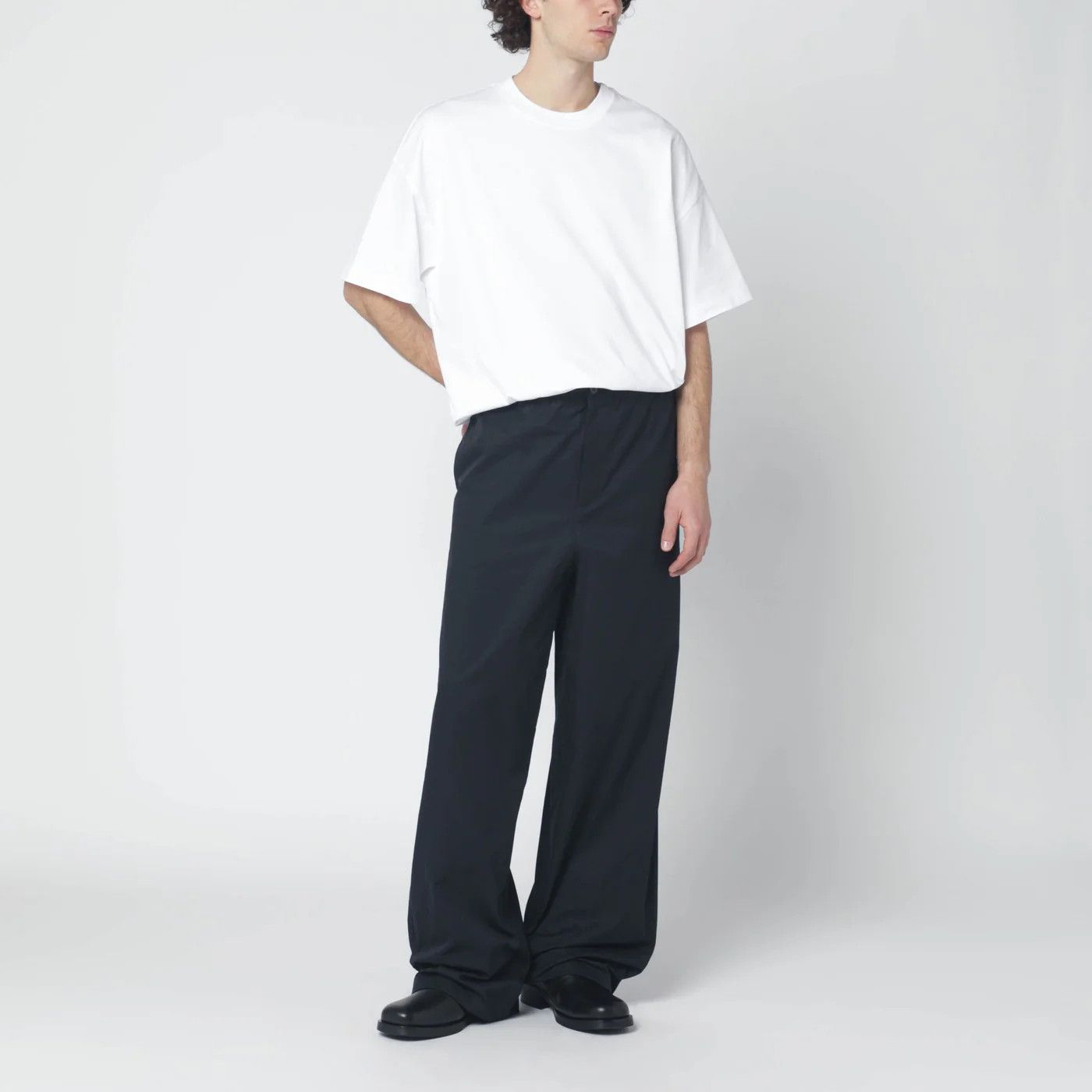 Jil Sander o1d2blof0526 Cotton Pants in Midnight Blue Size US 32 / EU 48 - 2 Thumbnail