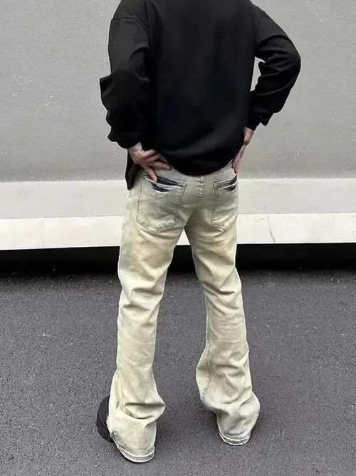 Designer × Japanese Brand × Vintage Y2K Zipper Camouflage Spliced Slim Flare Jeans Size US 37 - 4 Thumbnail