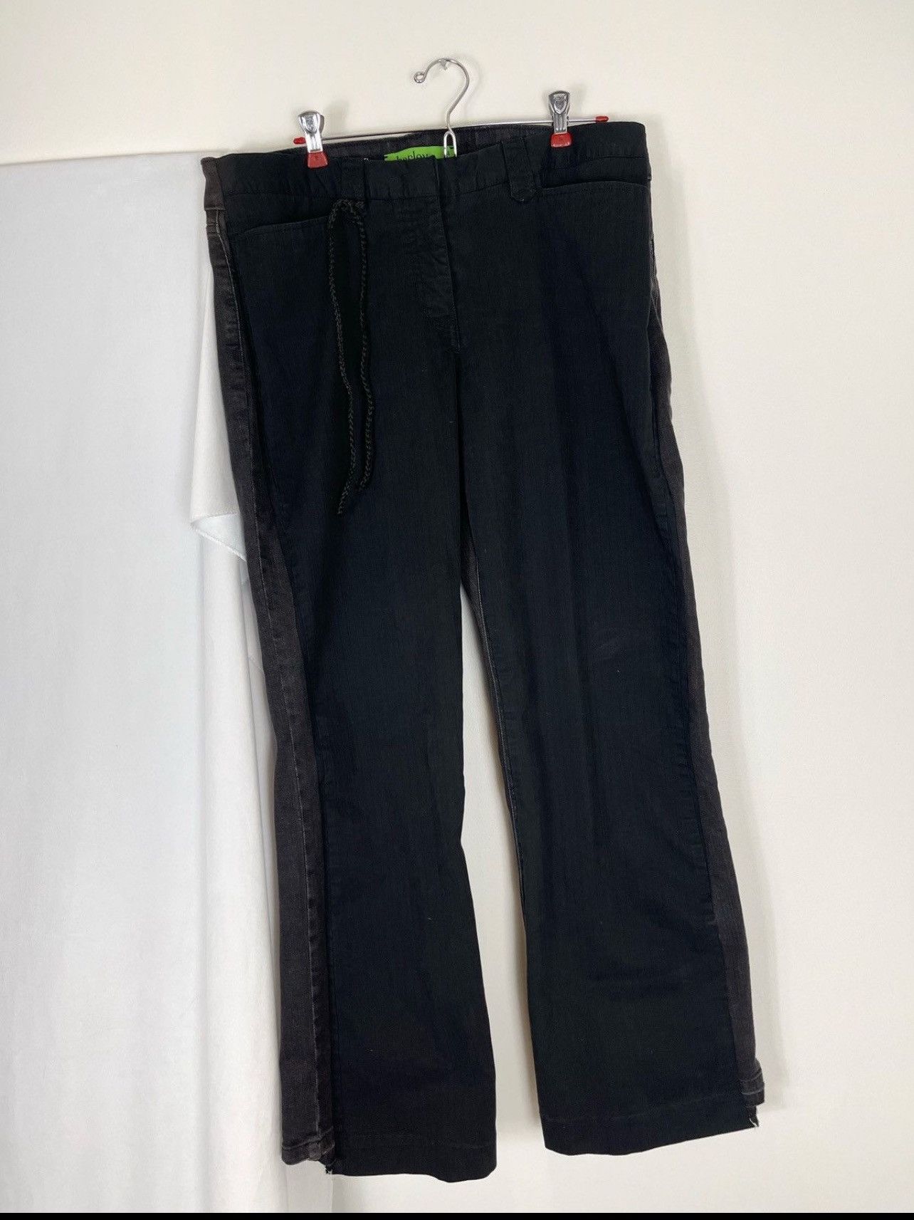 Chorley × Handmade × Vintage Upcycled deconstructed hybrid 2 tone baggy denim heel bite Size US 34 / EU 50 - 1 Thumbnail