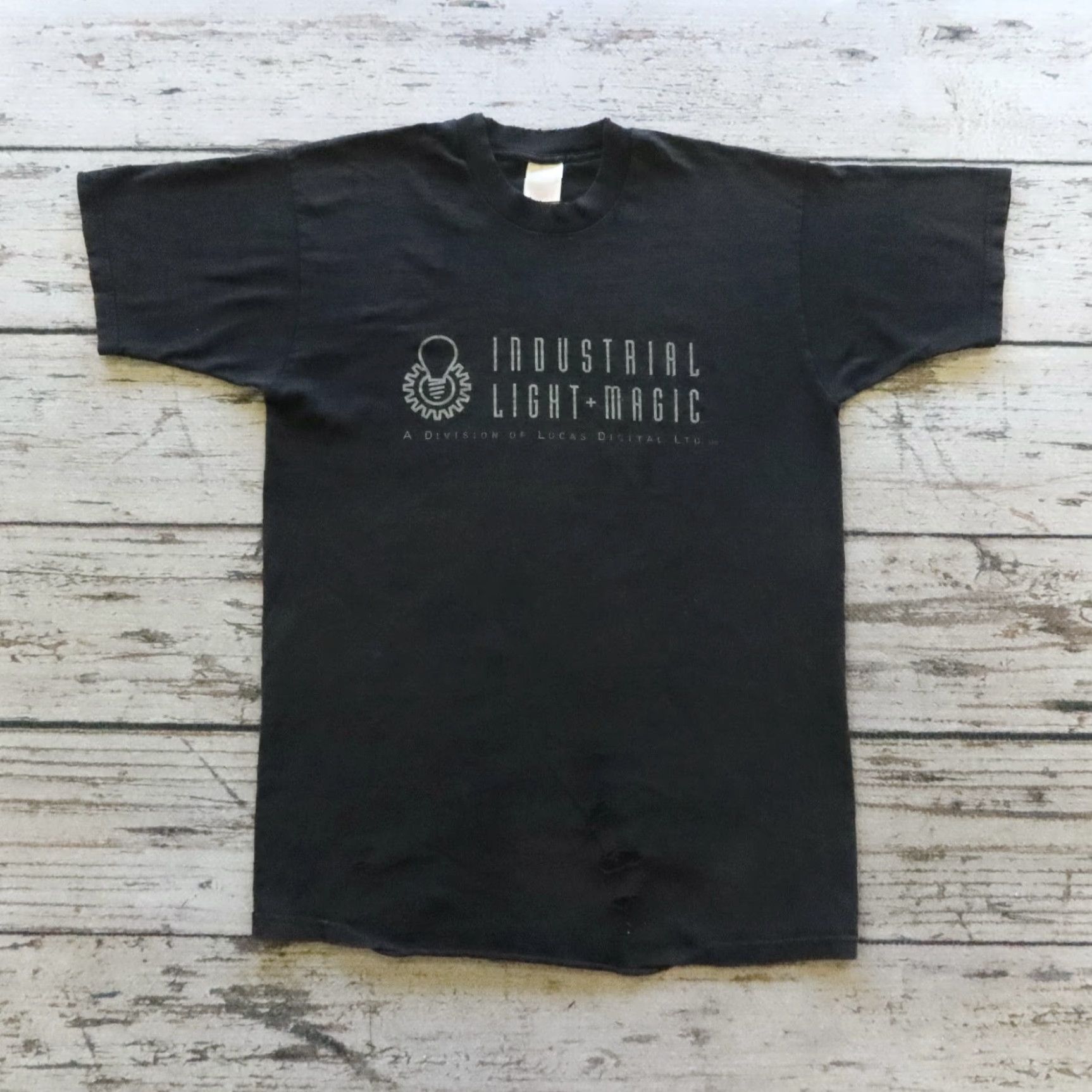 Fruit Of The Loom VINTAGE The Lost World Industrial Light & Magic Lucas Arts Tee Tshirt - Black - L - Mens - T-Shirt Size US L / EU 52-54 / 3 - 2 Thumbnail