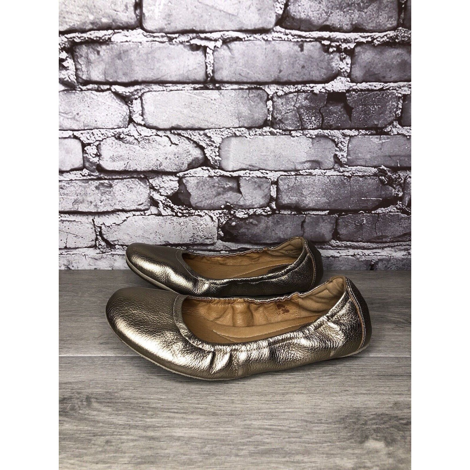 Clarks Clarks Artisan Bronze Gold Leather Casual Ballet Flats Shoes Size US 8 / IT 38 - 14 Thumbnail