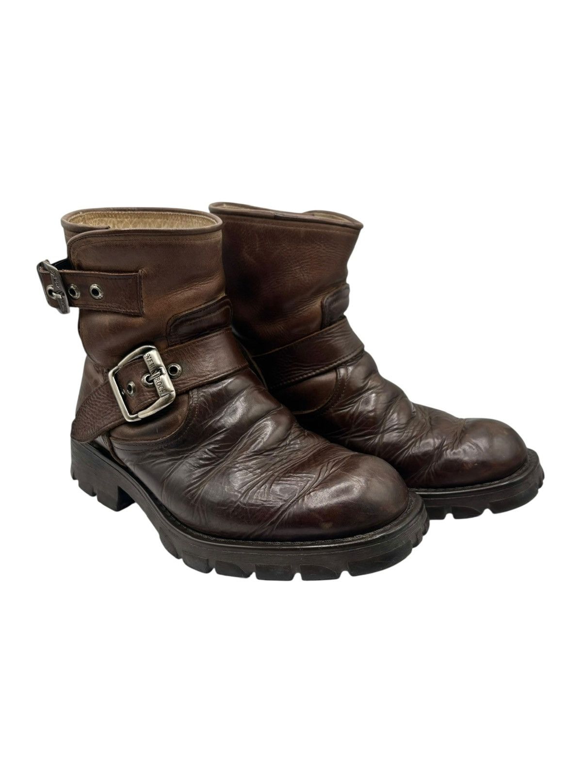New Rock Vintage New Rock leather biker boots Size 39 Size US 9 / IT 39 - 1 Thumbnail