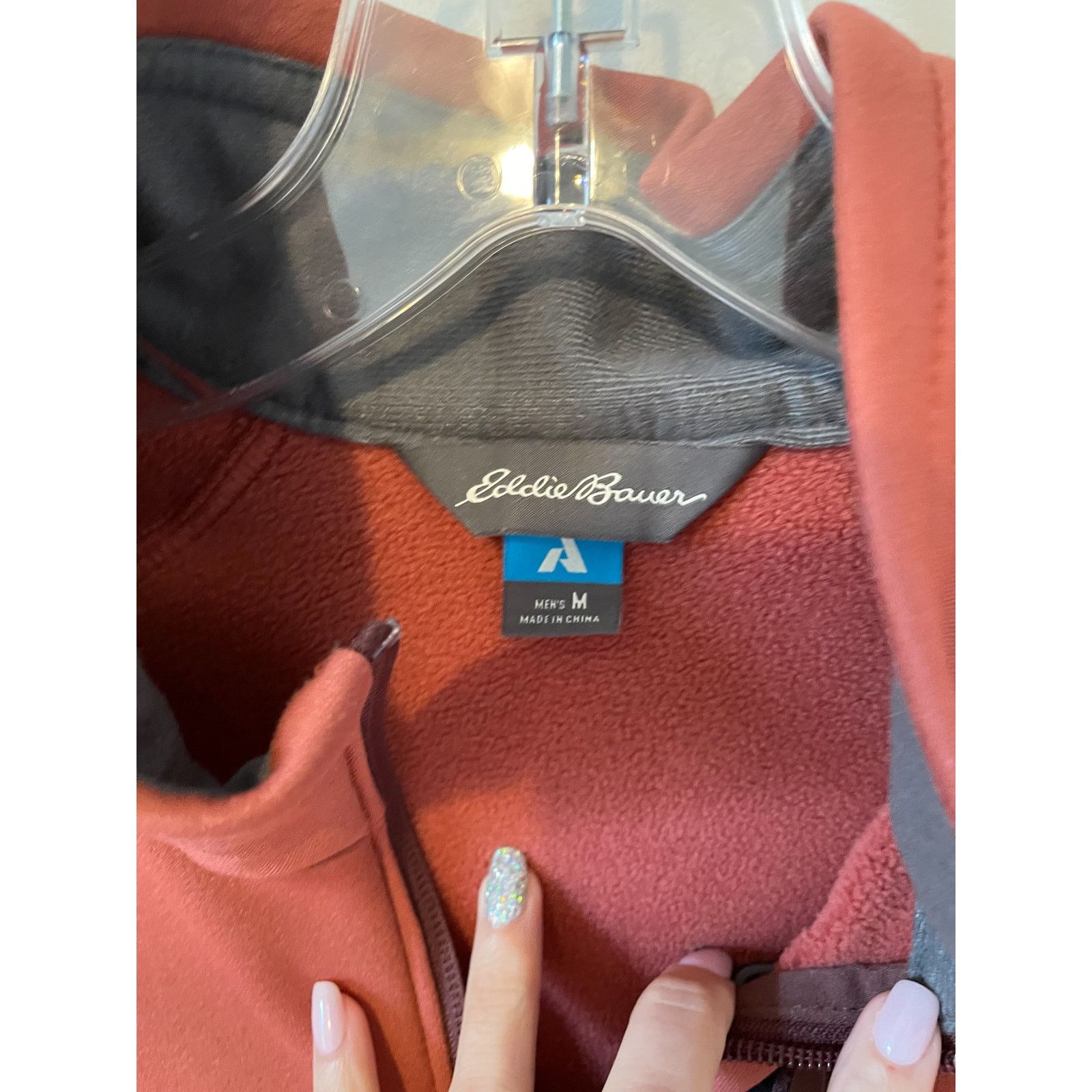 Eddie Bauer Eddie Bauer Fleeece Quarter Zip Jacket Orange Size Medium Size US M / EU 48-50 / 2 - 5 Thumbnail