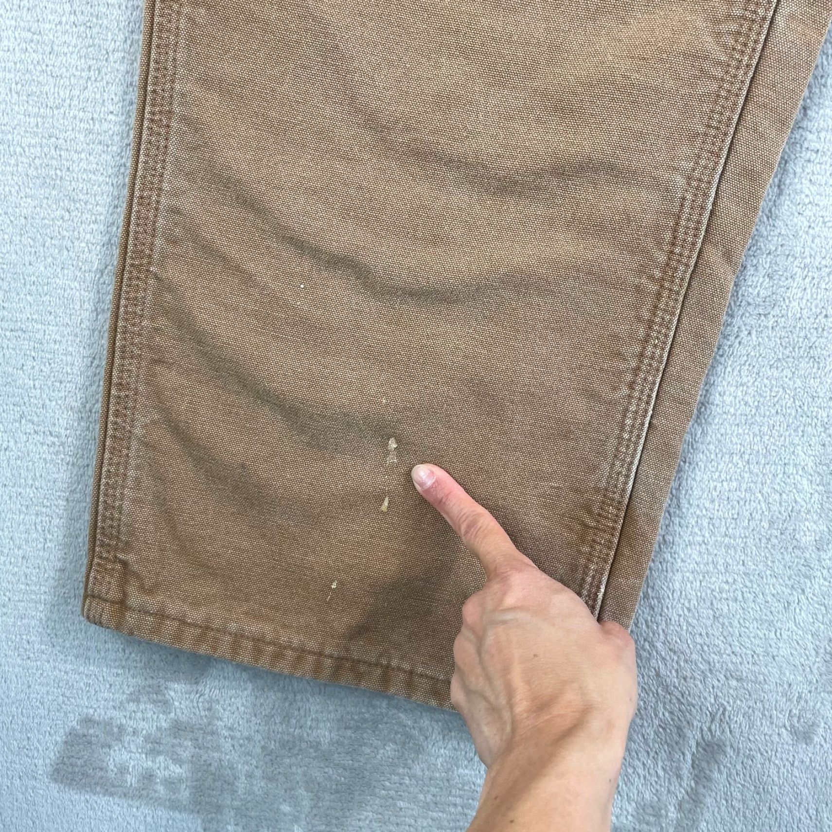Carhartt Carhartt Flannel Lined Pants 34x28 Brown Carpenter Duck Canvas B111 Mens Jeans Pants Size US 34 / EU 50 - 5 Thumbnail