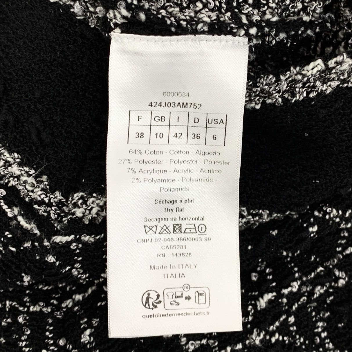Dior Dior Diamond Pattern Blend Tweed Reversible Mini Dress K26WX Size 26" / US 2 / IT 38 - 7 Thumbnail