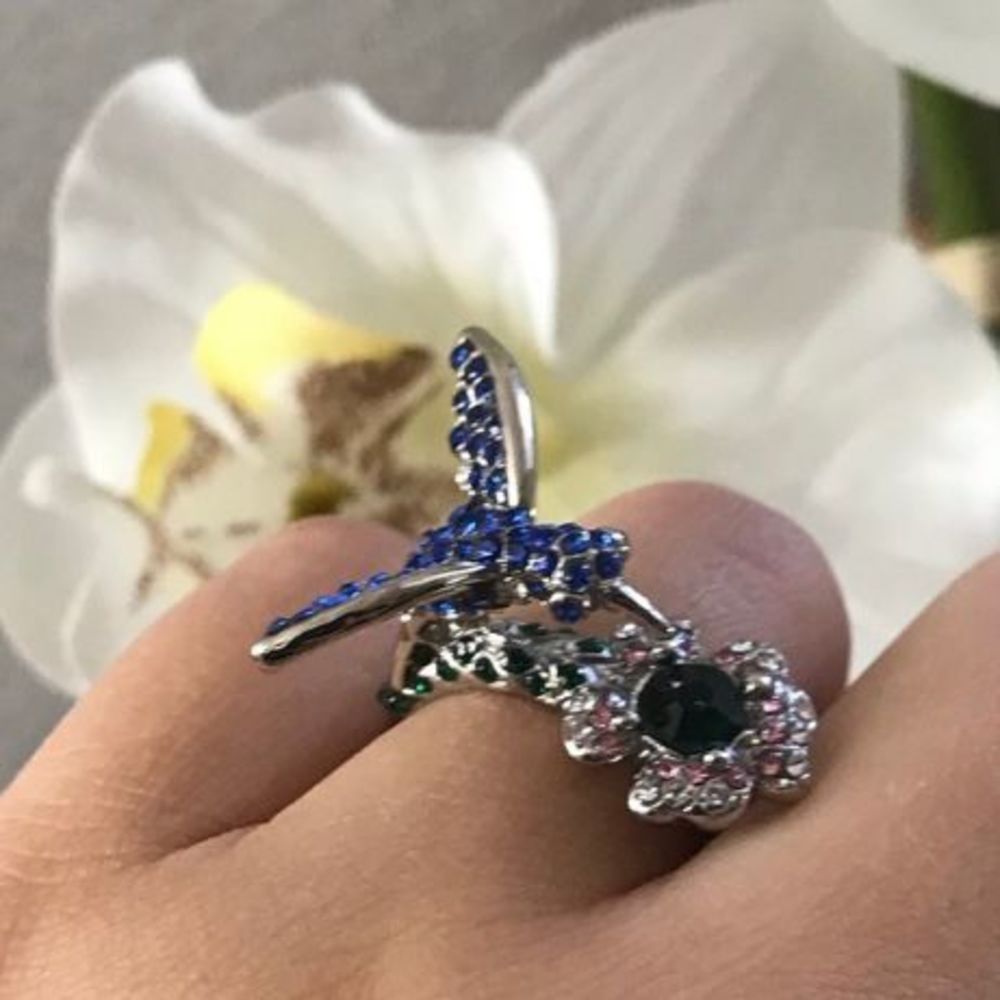Other Silver Hummingbird Ring, Stamped .925, 4-D Ring, Women's Sta Size ONE SIZE - 3 Thumbnail