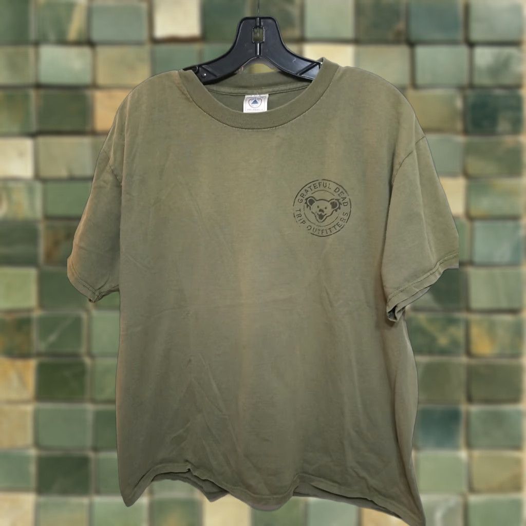Delta VINTAGE Grateful Dead T-Shirt Mens Large Crew Neck Cotton 2000s Green Band Rock Shirt Delta Size US L / EU 52-54 / 3 - 1 Thumbnail