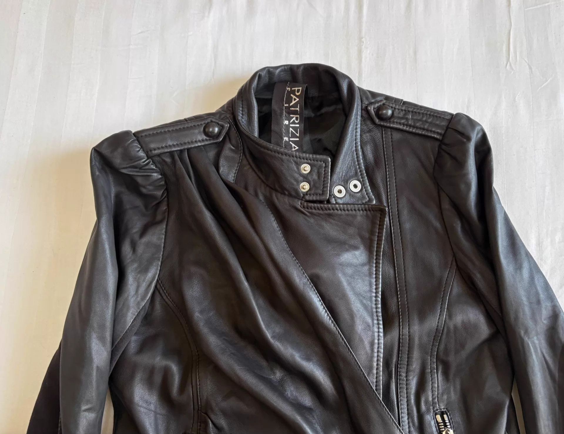 Patrizia Pepe Patrizia Pepe Vintage Lambskin Draped Collar Knit Jacket Size M / US 6-8 / IT 42-44 - 7 Thumbnail