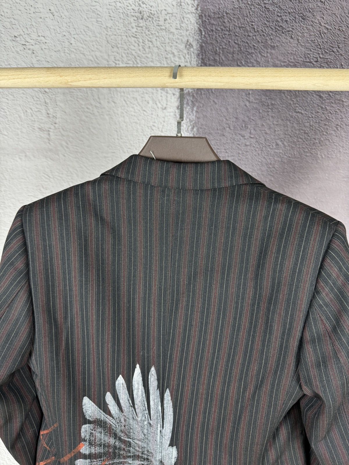 Other PseudoHero striped Custom Made striped draw painted blazer Size 42R - 11 Thumbnail