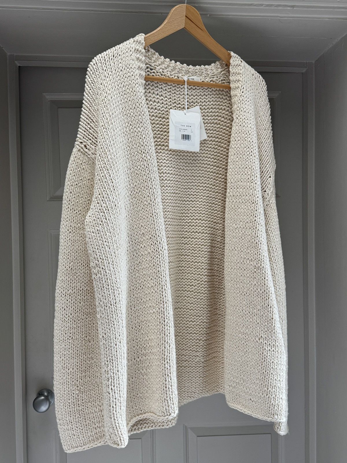 The Row The Row Zayidi Cotton and Silk Cream Cardigan RRP $3500 Size US M / EU 48-50 / 2 - 14 Thumbnail
