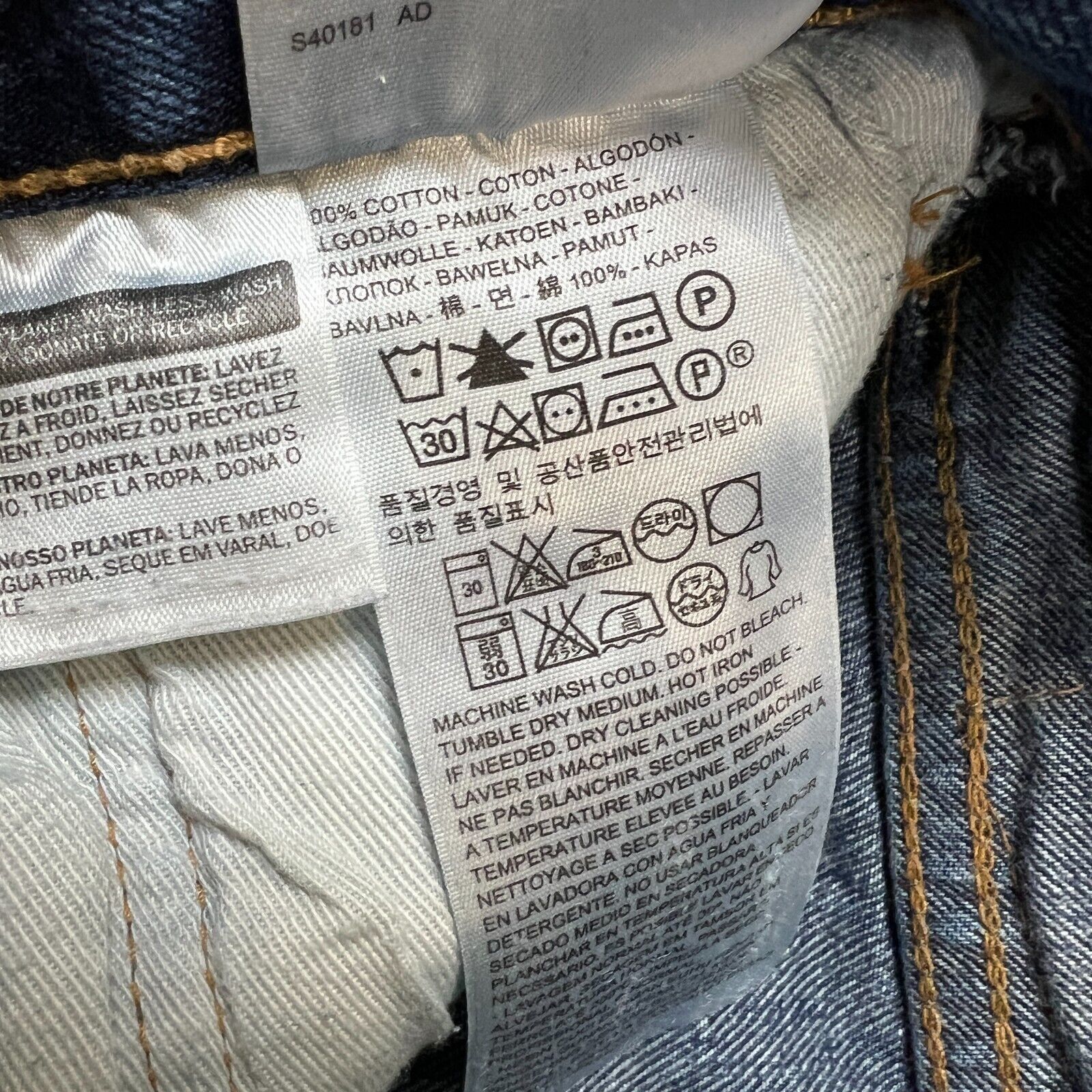 Levi's × Vintage Levi's 501 Jeans 34x30 Blue Original Fit Straight Leg Denim Size US 34 / EU 50 - 12 Thumbnail