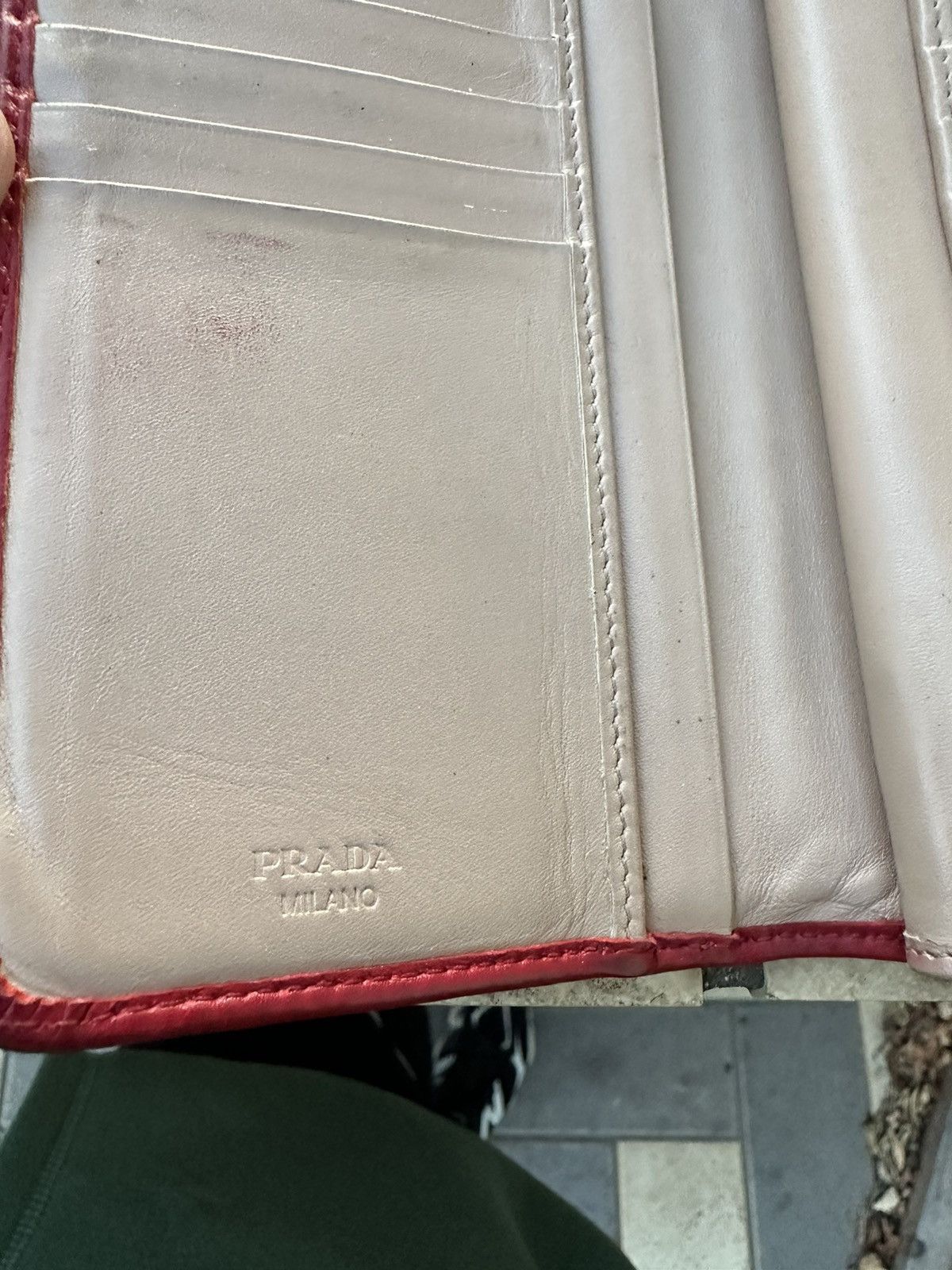 Prada Prada Wallet Leather Cherry Size ONE SIZE - 5 Thumbnail