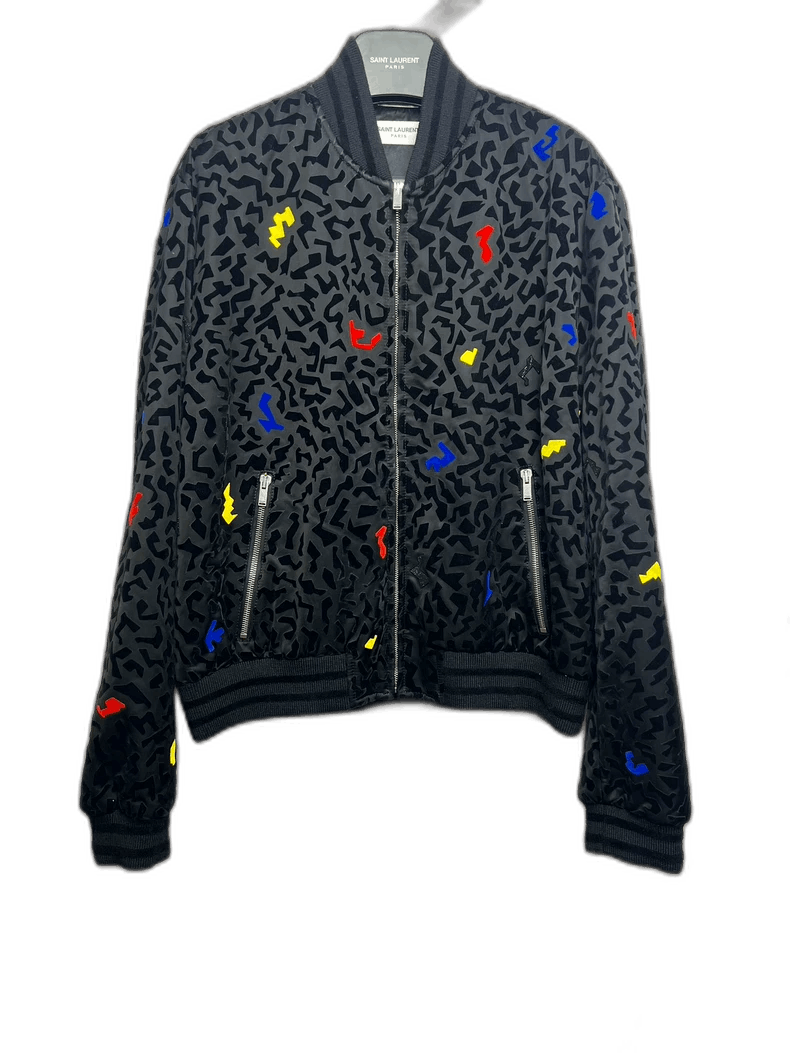 Saint Laurent Paris Saint Laurent Colorful Baseball Jacket Size US L / EU 52-54 / 3 - 1 Thumbnail