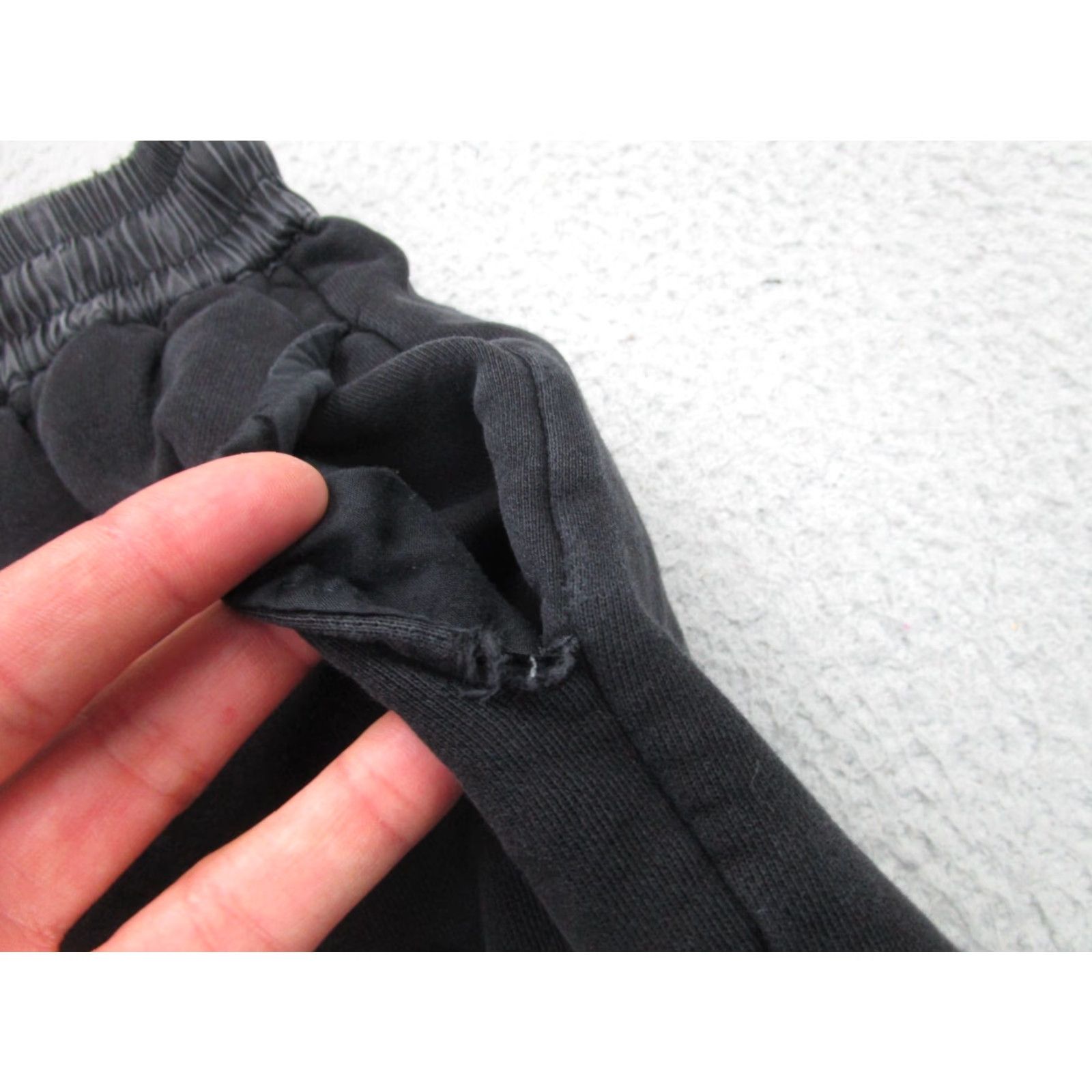 Vintage Black Icon Shorts Mens Large Black Limusa Team Distressed Goth Grunge Sweat Shorts Size US 33 - 3 Thumbnail