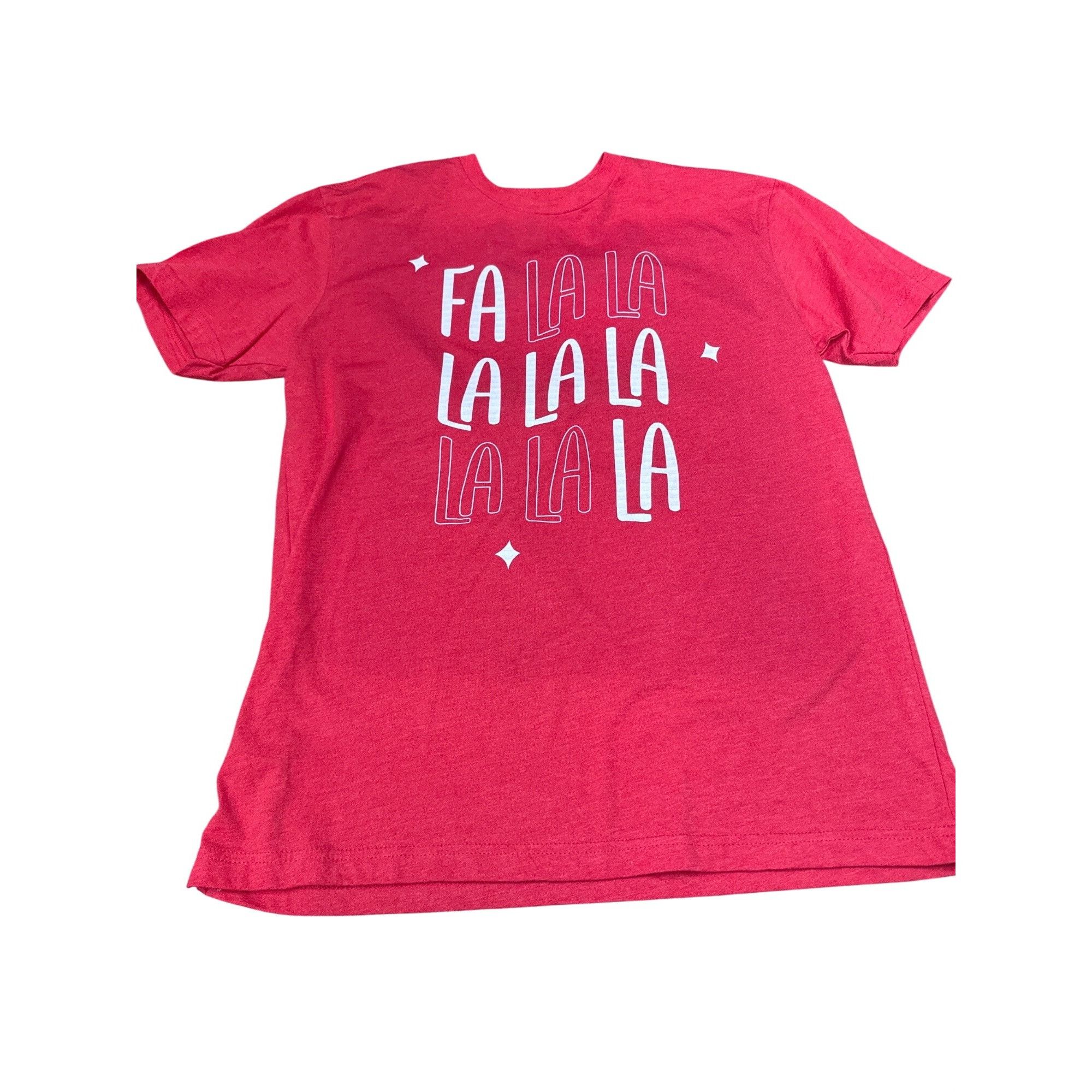 Next Level Fa La La La La Red Graphic Tee Shirt Medium Christmas Top Size M / US 6-8 / IT 42-44 - 2 Thumbnail
