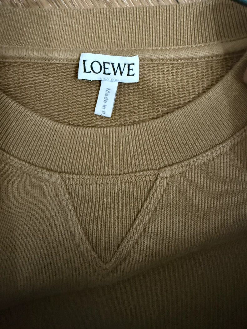 Loewe Loewe Embroidered logo men's sweater khaki Size US L / EU 52-54 / 3 - 6 Thumbnail