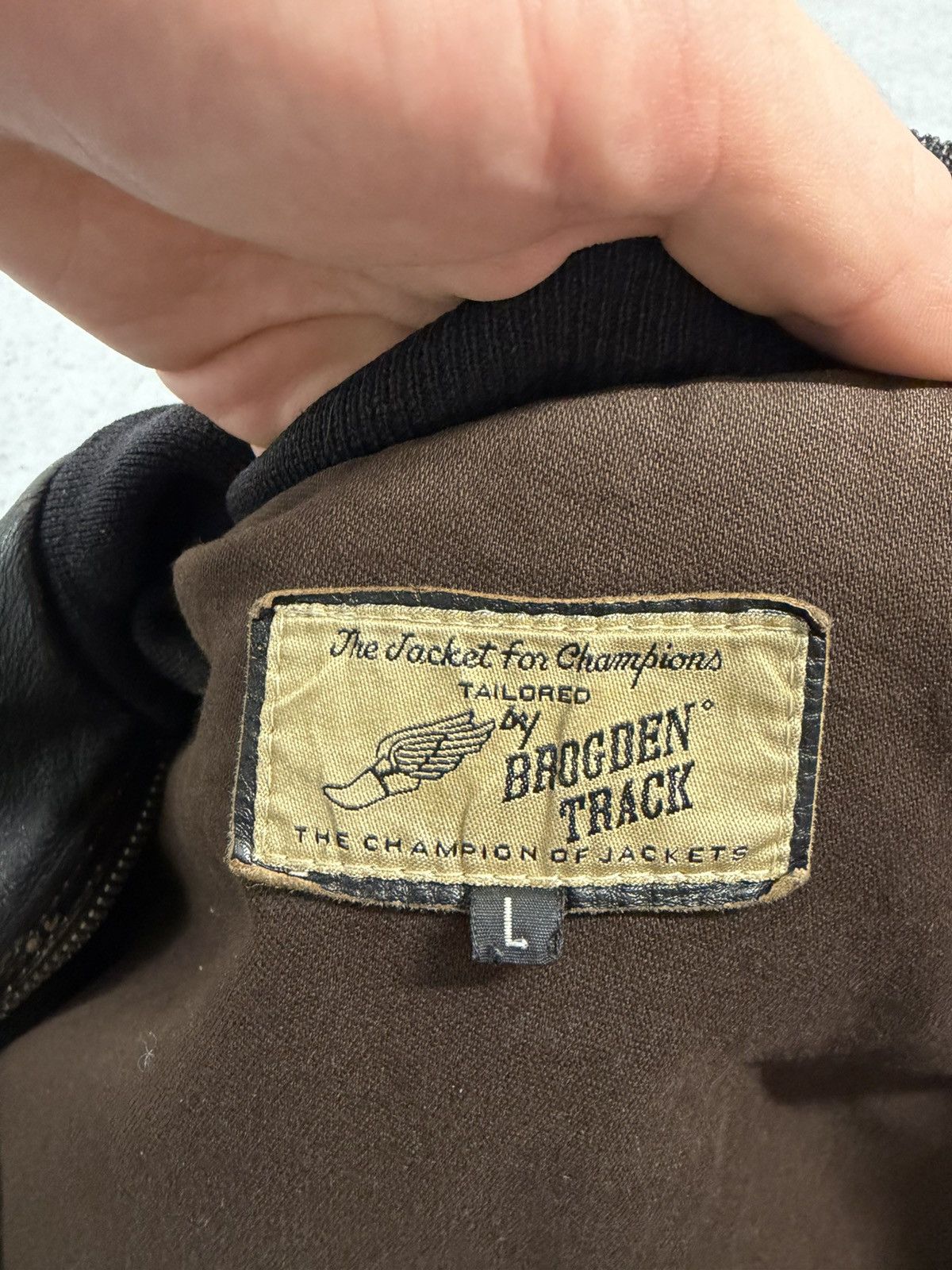 Genuine Leather Brogden Track Leather Ashed Chocolate Narrow Fitted Jacket Size L / US 10 / IT 46 - 12 Thumbnail