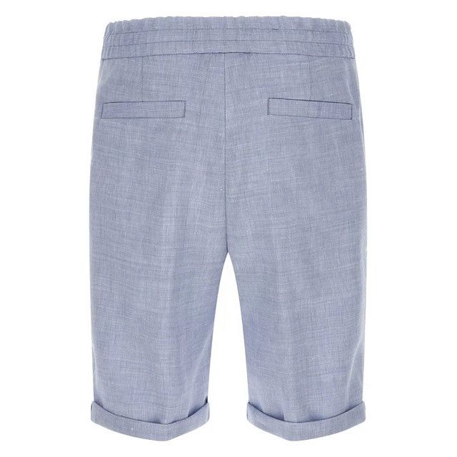 Brunello Cucinelli BRUNELLO CUCINELLI Blue Linen/Wool Shorts New & Authentic (M Size US 32 / EU 48 - 2 Thumbnail