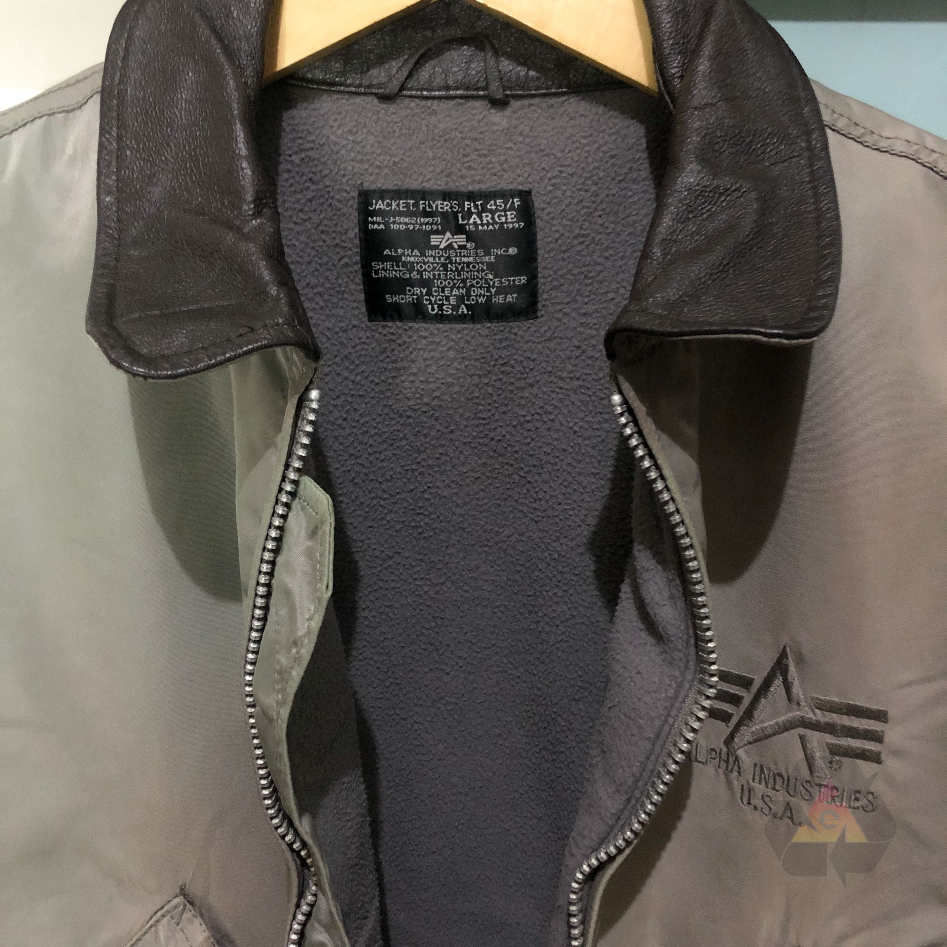 Alpha Industries Vintage 90s Alpha Industries Flayer's FLT45F Mil-J-5062 Size US L / EU 52-54 / 3 - 6 Thumbnail