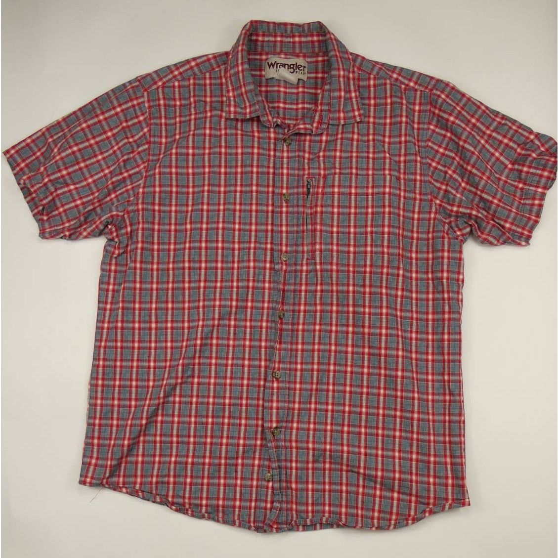 Wrangler VTG Wrangler Rugged Wear button front shirt, red plaid, XL Size US XL / EU 56 / 4 - 1 Thumbnail