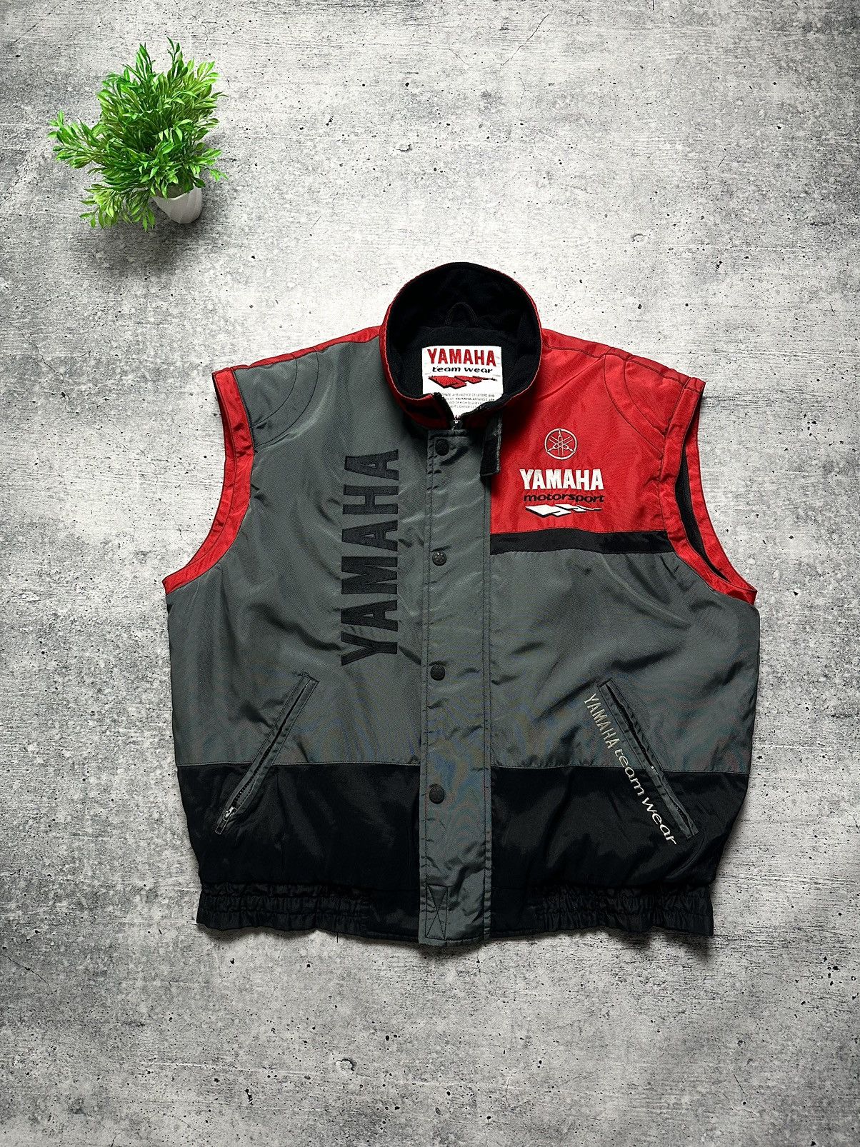 Yamaha Vintage 90s Yamaha R1 Racing MotoSport Moto Vest Size US XL / EU 56 / 4 - 1 Thumbnail
