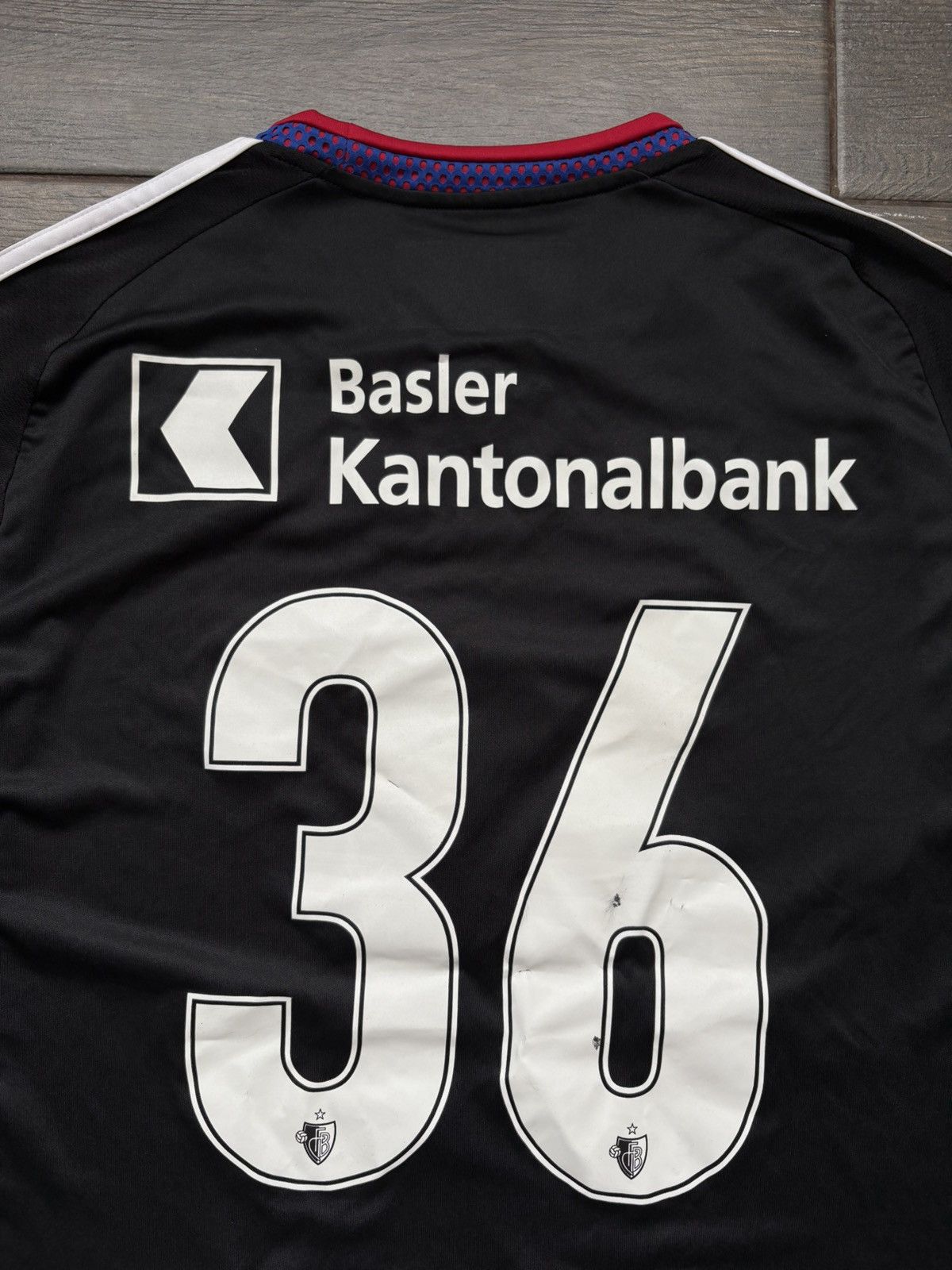 Adidas FC Basel 2015 Player Issue #36 Embolo Soccer Jersey