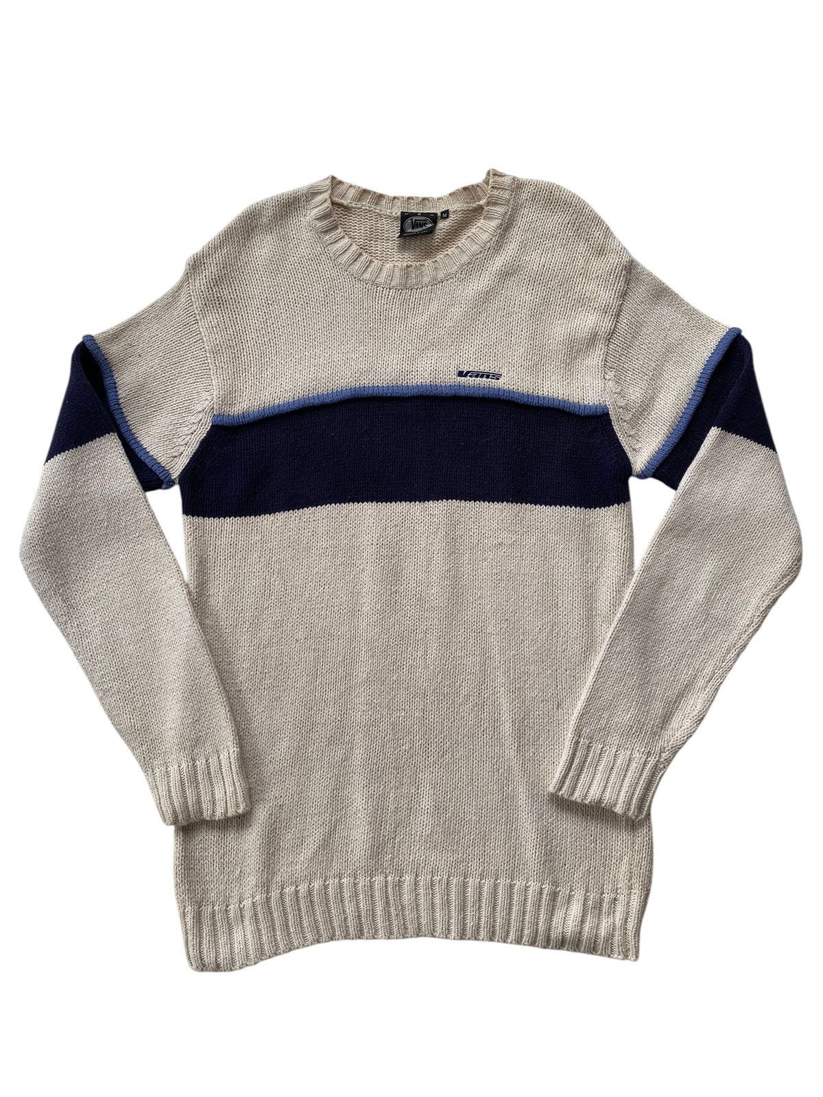 Vans × Vintage Vtg 90s Vans Usa Knitwear Swetaer Size US M / EU 48-50 / 2 - 2 Thumbnail