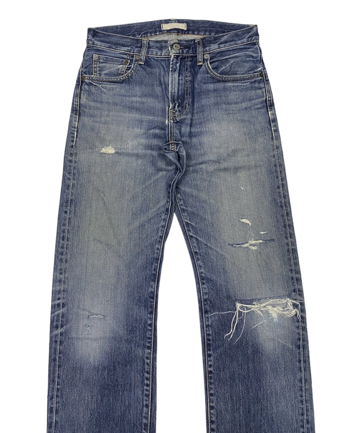 Undercover × Uniqlo VINTAGE UNIQLO JAPAN DISTRESS RIPS DENIM UNDERCOVER STYLE Size US 30 / EU 46 - 6 Thumbnail