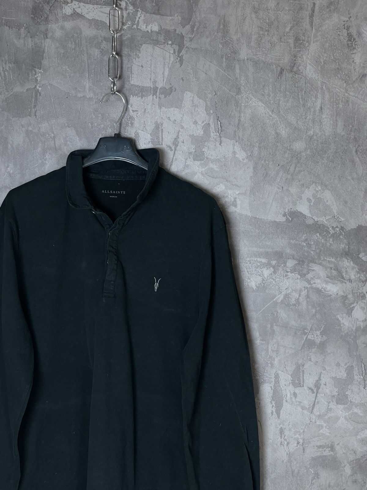 Other All Saints Merino Wool Knitted Long Sleeve Polo Jumper Size US M / EU 48-50 / 2 - 5 Thumbnail