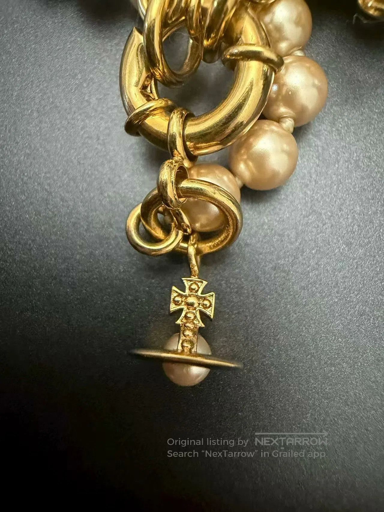 Vivienne Westwood Vivienne Westwood Heart Pearl Necklace. Size ONE SIZE - 3 Thumbnail