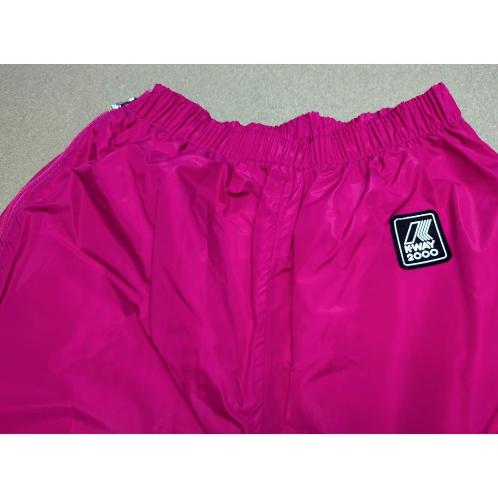 K-Way K-Way 2000 Womens Vintage Neon Pink Windbreaker Pants Zip Bottoms Size 8 Size 30" / US 8 / IT 44 - 3 Thumbnail