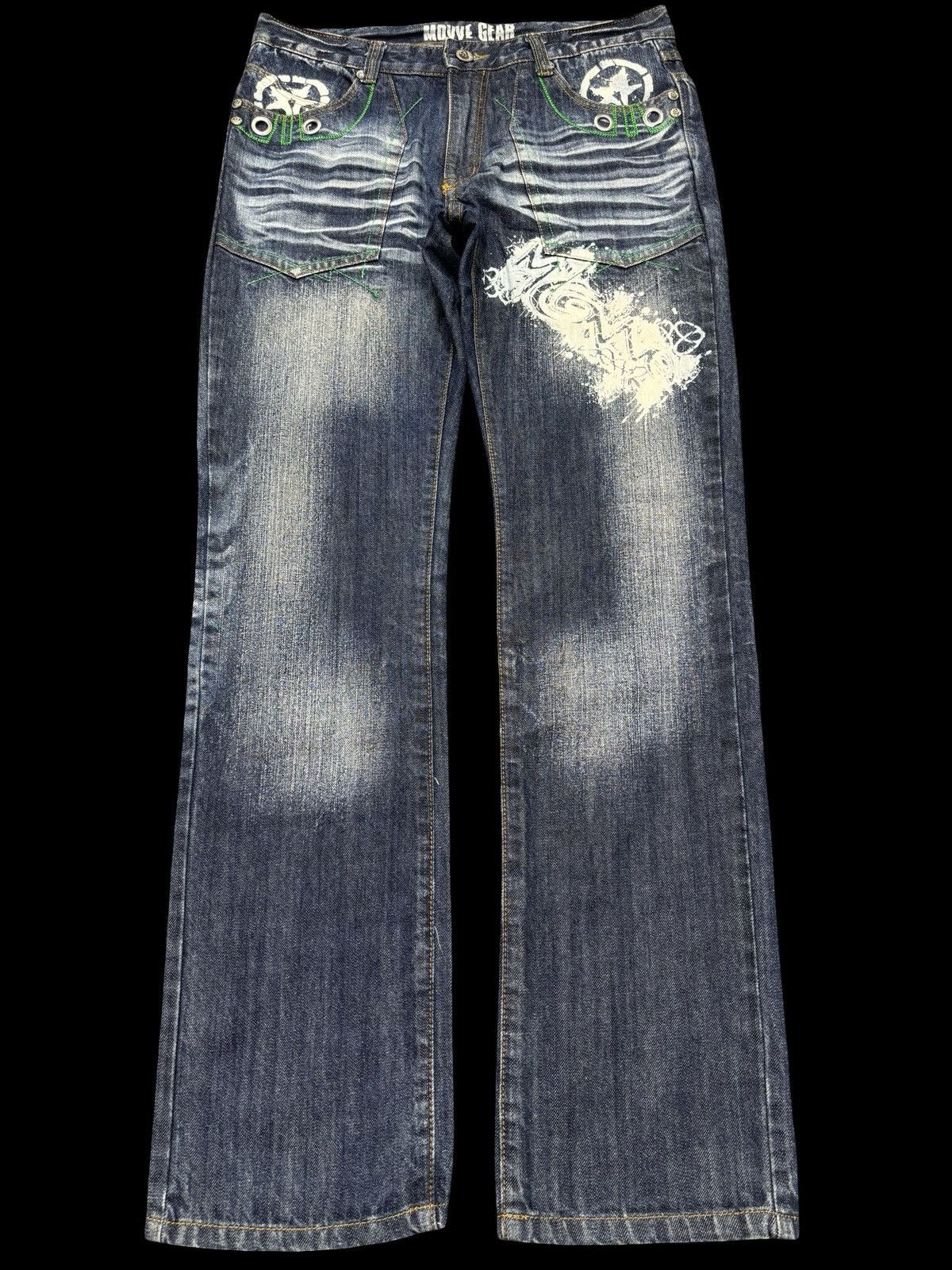 Japanese Brand 💥Insane💥MOVVE GEAR Seditionaries Stone Wash Denim F691 Size US 34 / EU 50 - 2 Thumbnail
