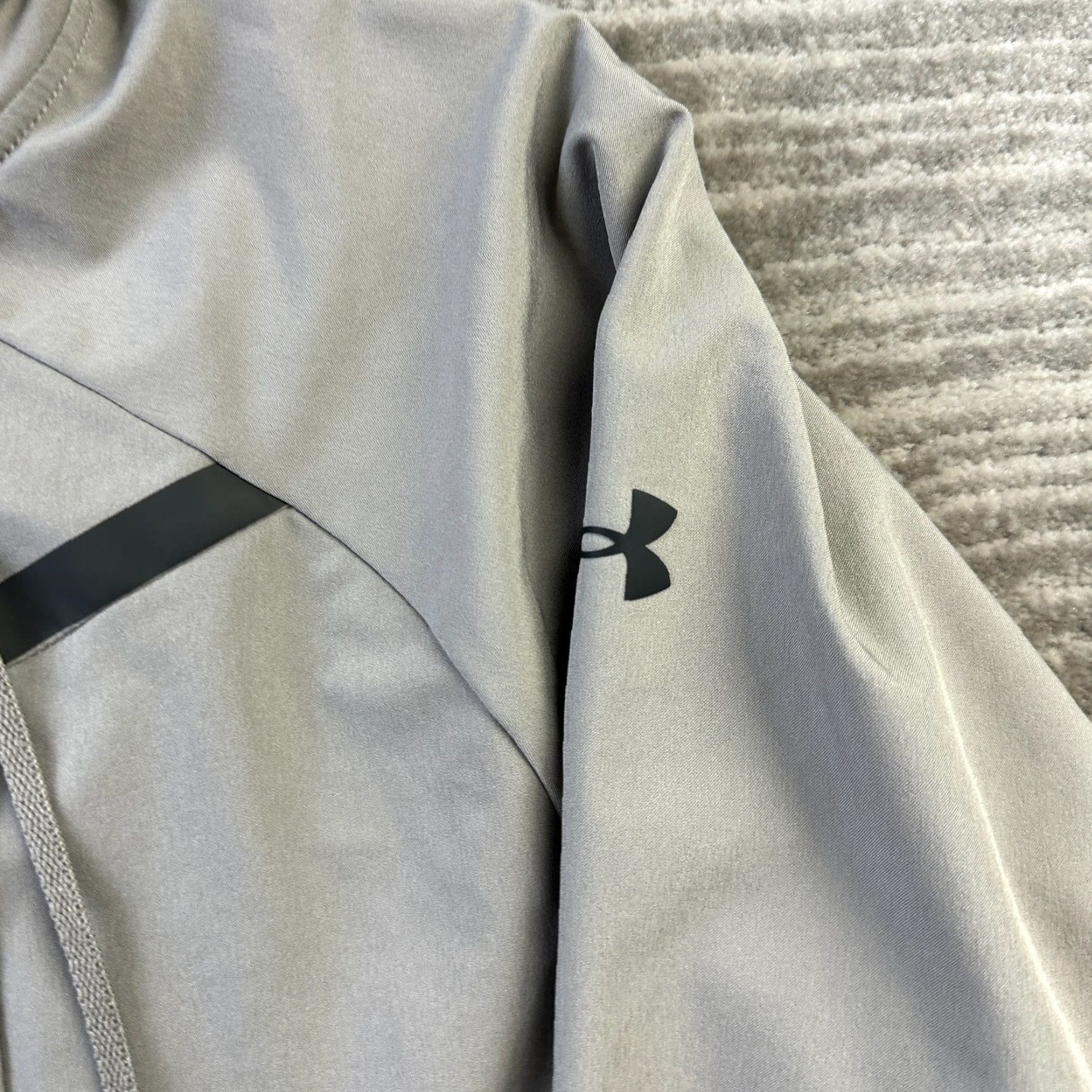 Under Armour Under Armour Hoodie Mens Medium Gray Sportstyle Elite Woven Zip Full Zip Hooded Pockets Logo Size US M / EU 48-50 / 2 - 4 Thumbnail