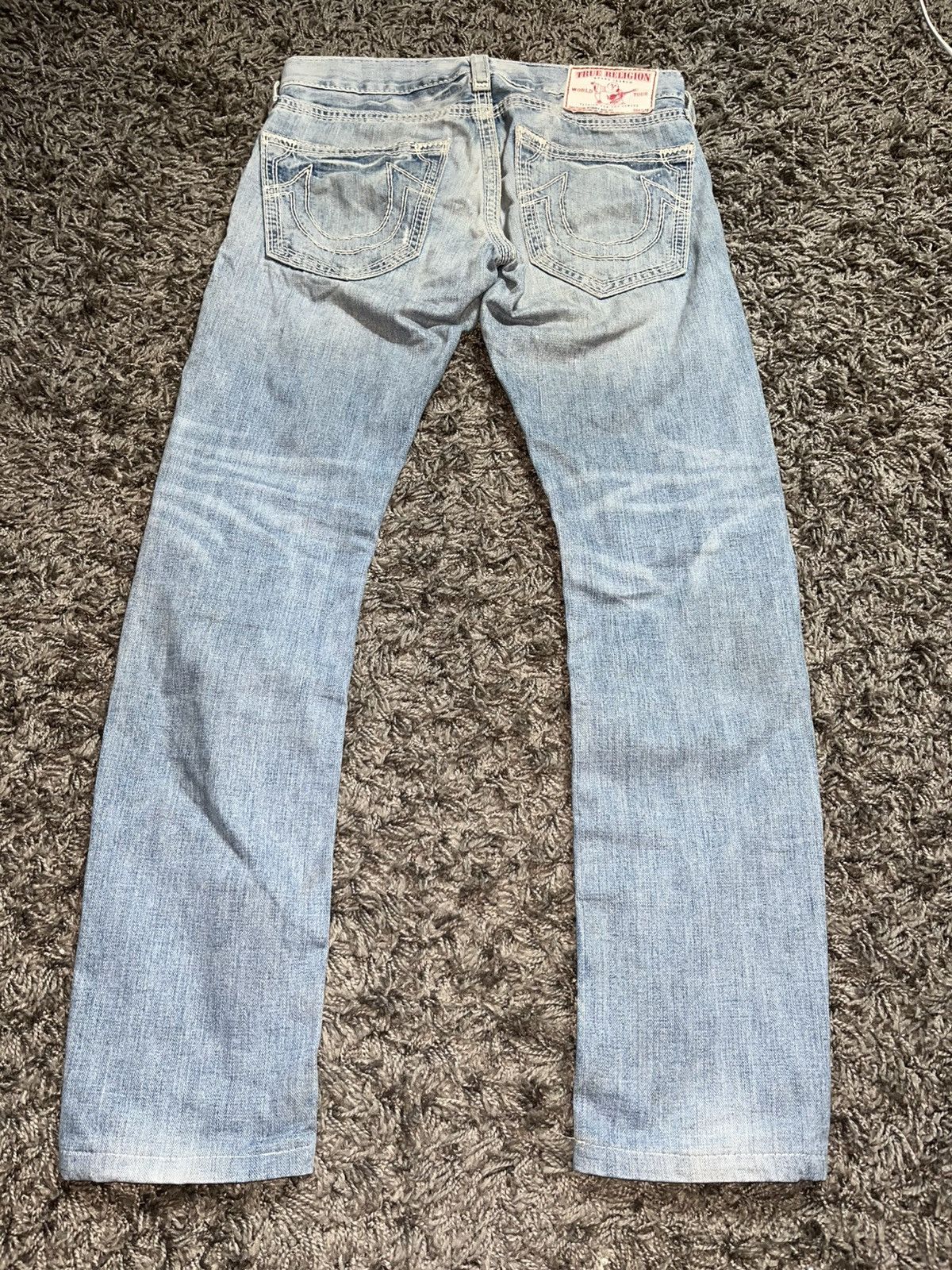 True Religion Y2K True Religion Distressed Blue Jeans 29 Size US 29 - 2 Thumbnail