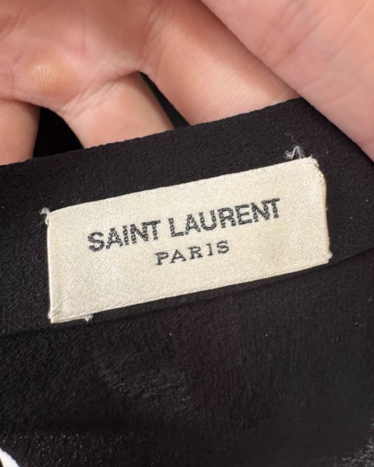 Saint Laurent Paris Saint Laurent (SLP) 16FW Silk "Black Knight" Bow Tie Shirt Size US S / EU 44-46 / 1 - 5 Thumbnail