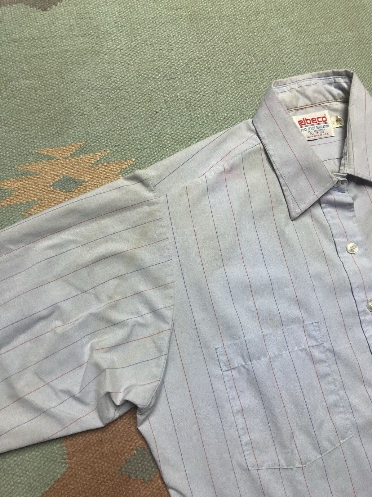 Vintage Vtg button shirt Elbeco USPS mail carrier eagle women’s 38 Size L / US 10 / IT 46 - 3 Thumbnail