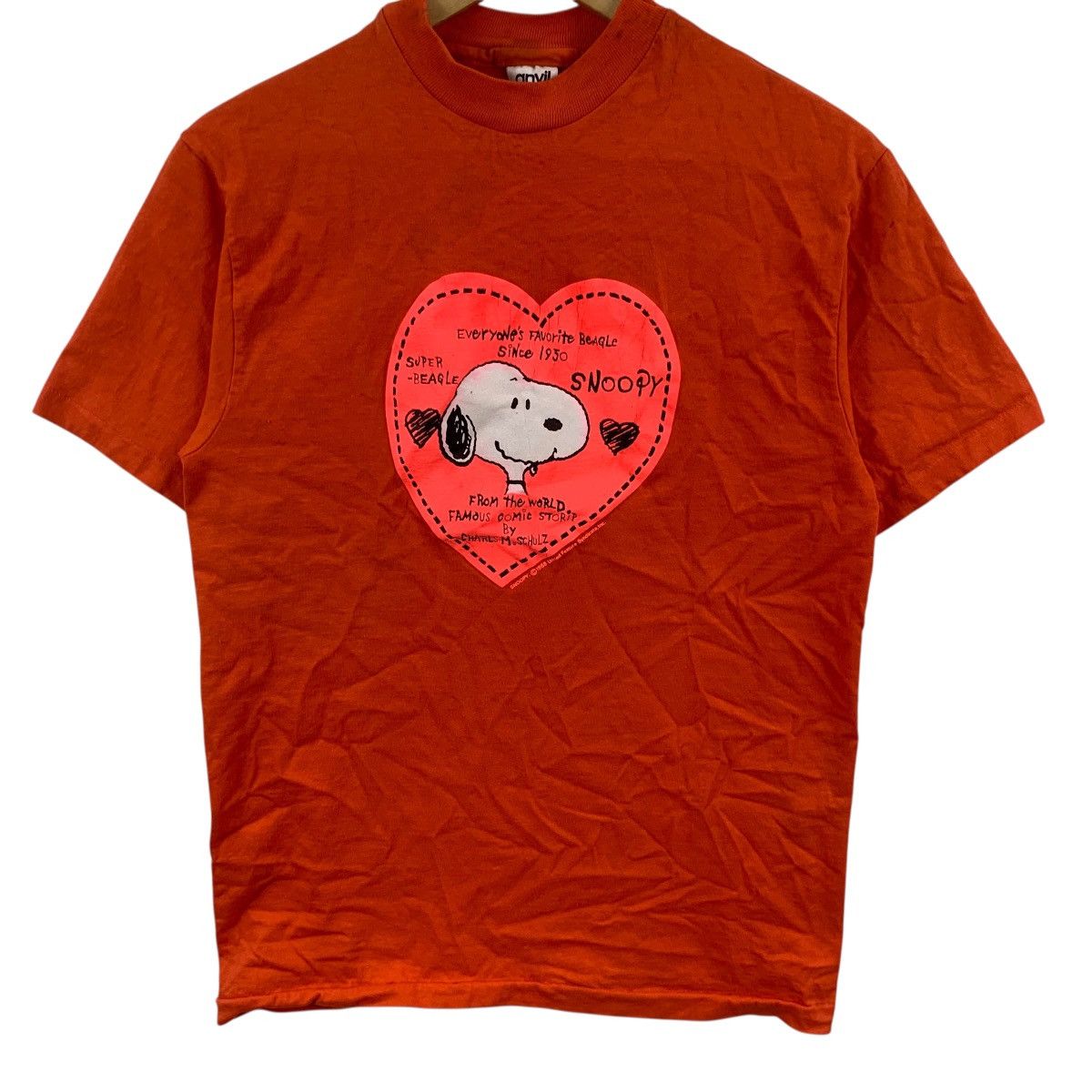 Peanuts Vintage PEANUTS SNOOPY WOODSTOCK Orange Tee Shirt Top Size M / US 6-8 / IT 42-44 - 4 Thumbnail