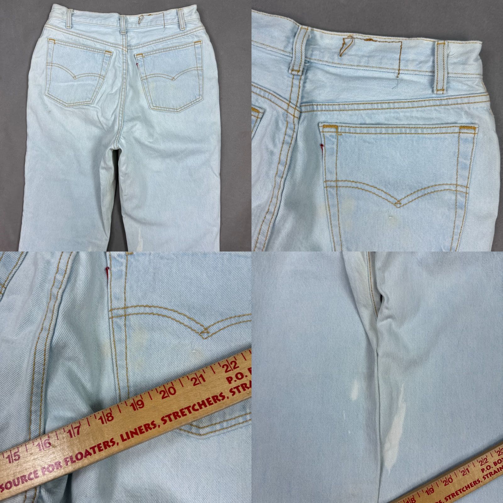 Levi's VINTAGE Levi's 501 Jeans Womens 90s Blue Button Fly 30x30 Distressed Jeans Women's 501 Series Size 30" / US 8 / IT 44 - 8 Thumbnail