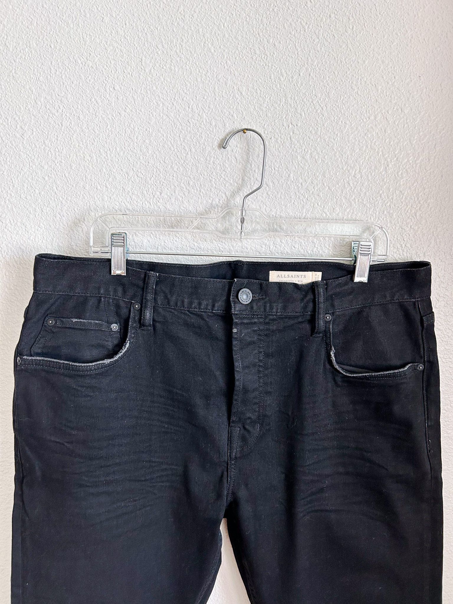 Allsaints Cigarette Skinny Fit Stretch Denim Jeans Size US 36 / EU 52 - 2 Thumbnail