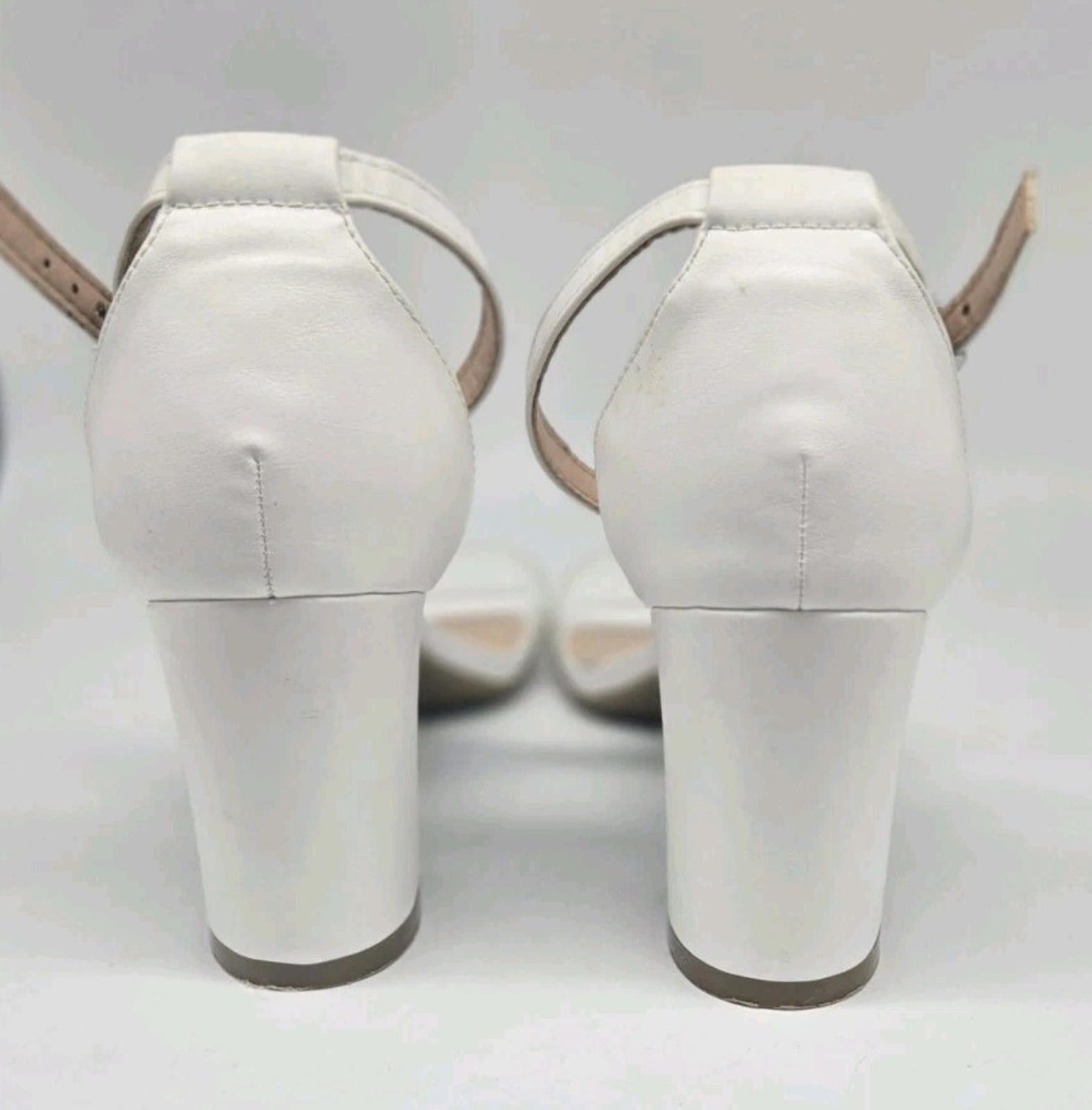 Other Sophia Taylor White Heels Clear Open Toe Style Lynn Sz 10 M Size US 10 / IT 40 - 5 Thumbnail