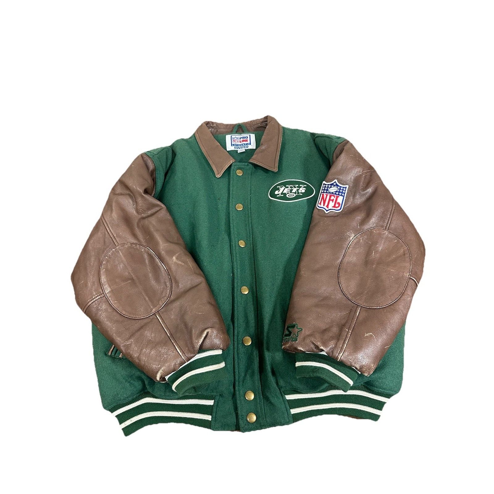 Starter Vintage New York Jets NY Starter Retro Nfl Rare Jacket Beef Size US L / EU 52-54 / 3 - 2 Thumbnail