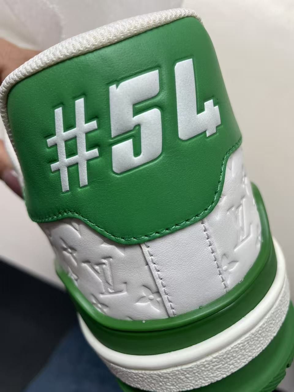 Louis Vuitton Louis Vuitton Trainer #54 Signature White & Green Sneakers Size US 9 / IT 39 - 9 Thumbnail