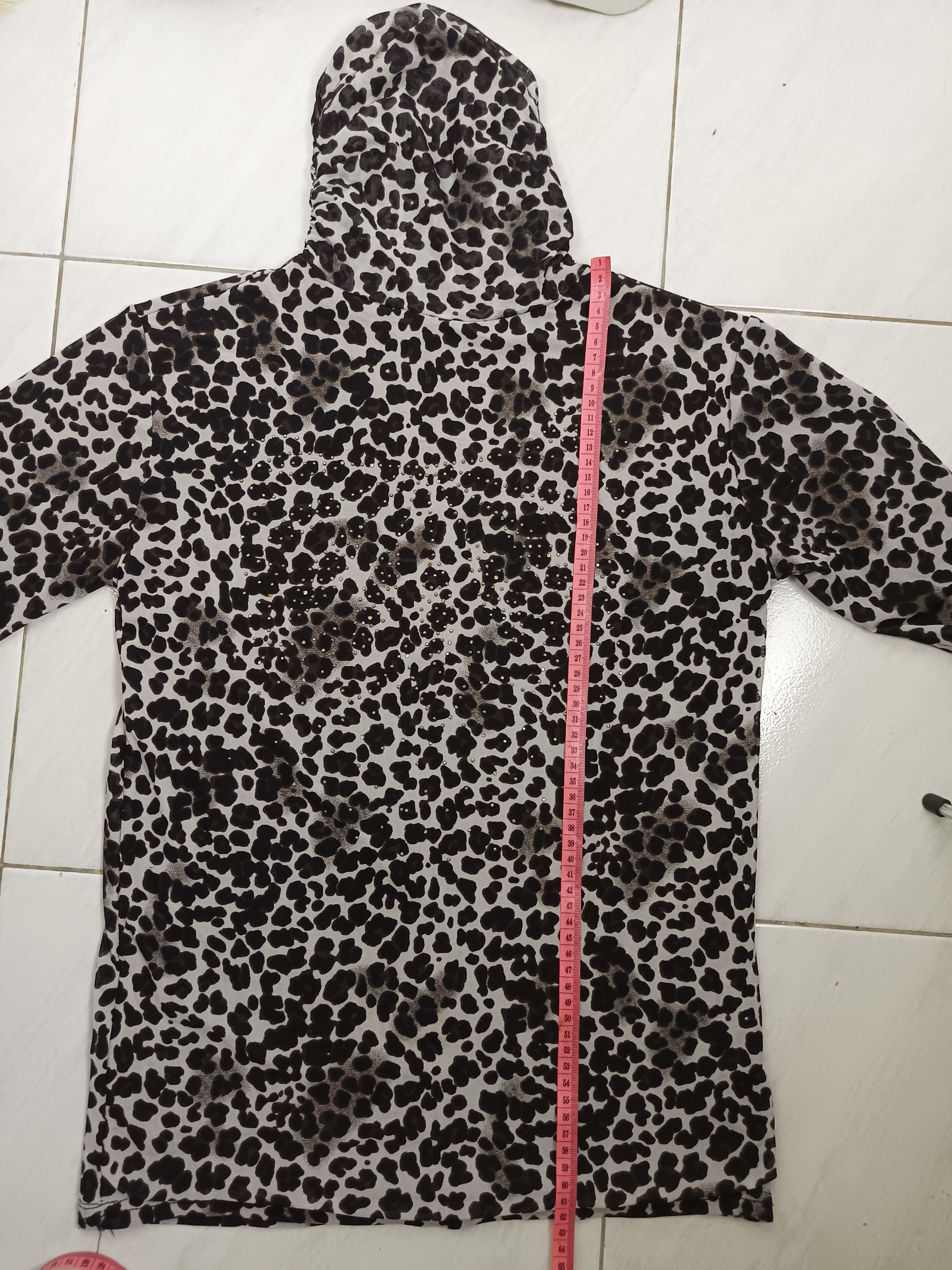 If Six Was Nine × Japanese Brand × Vintage Women's Long Sleeve Rhinestones Leopard Print Turtleneck Size M / US 6-8 / IT 42-44 - 4 Thumbnail