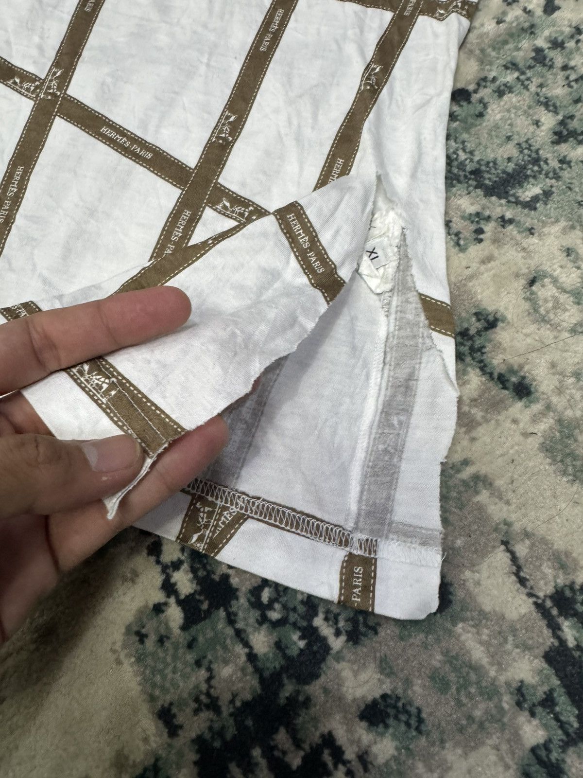 Hermes × Vintage VINTAGE HERMES RIBBON PRINT SLEEVELESS SHIRT TOP Size XL / US 12-14 / IT 48-50 - 11 Thumbnail