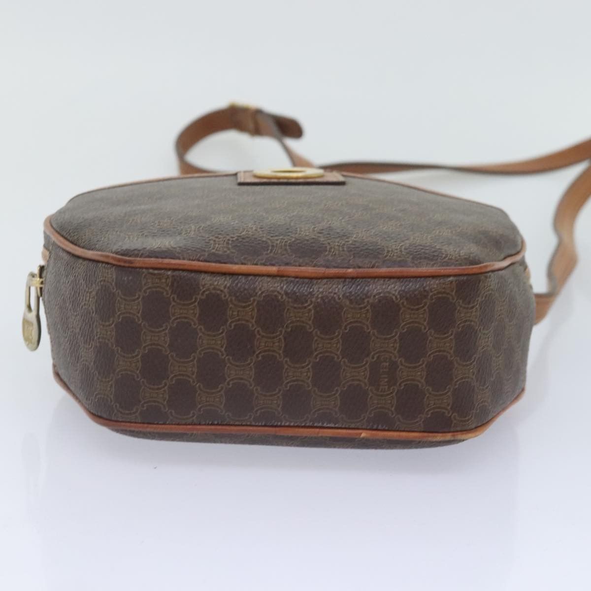 Celine CELINE Macadam Canvas Shoulder Bag Pvc Leather Brown Gold Size ONE SIZE - 5 Thumbnail