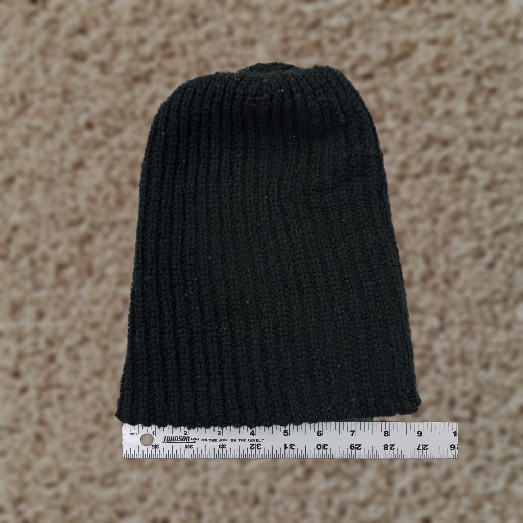 Vintage BEANIE TOQUE Adult One Size Black Knit Ribbed Acrylic Winter Ski Hat Mens Sized Beanie Men Black 1 Size Knit Ski Theme Size ONE SIZE - 1 Thumbnail