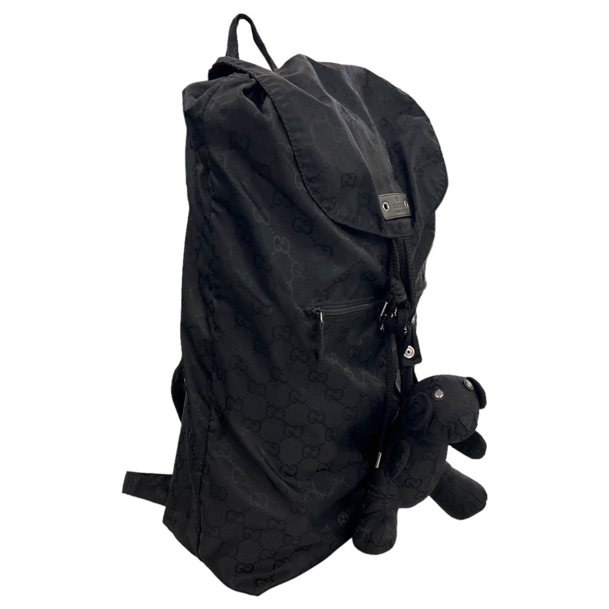 Gucci Gucci Monogram Nylon Bear Charm Backpack Size ONE SIZE - 2 Thumbnail